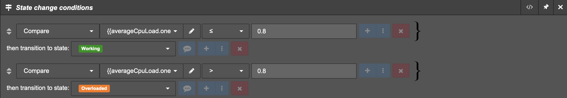 cpu state change conditions dark