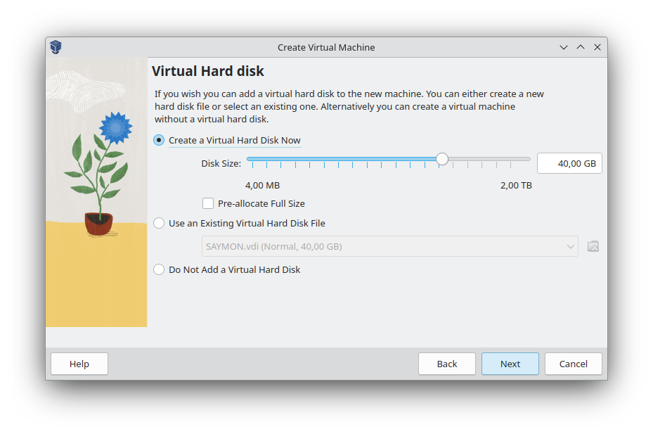 vm hard disk